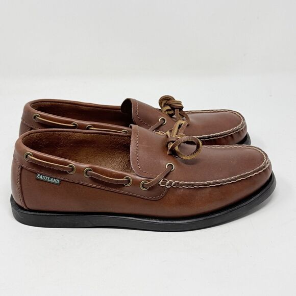 Eastland Yarmouth Camp Moc Shoes Loafers Mens 9.5 W Wide Brown Leather Slip On main image 6